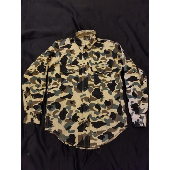 Deerskin Other - Vtg Deerskin Melton Flannel Hunting Shirt Men’s M Brown Camo 100% Cotton USA